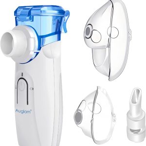 Ultrasonic Portable Nebulizer, USB Rechargeable Portable Nebulizer with Mouthpiece, Nebulizer Machine for Adults & Kids with Auto Clean, Travel, Home, Daily use